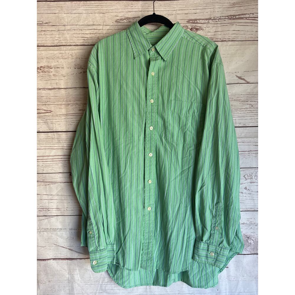 Austin Reed London Green Button Up Shirt Sz L